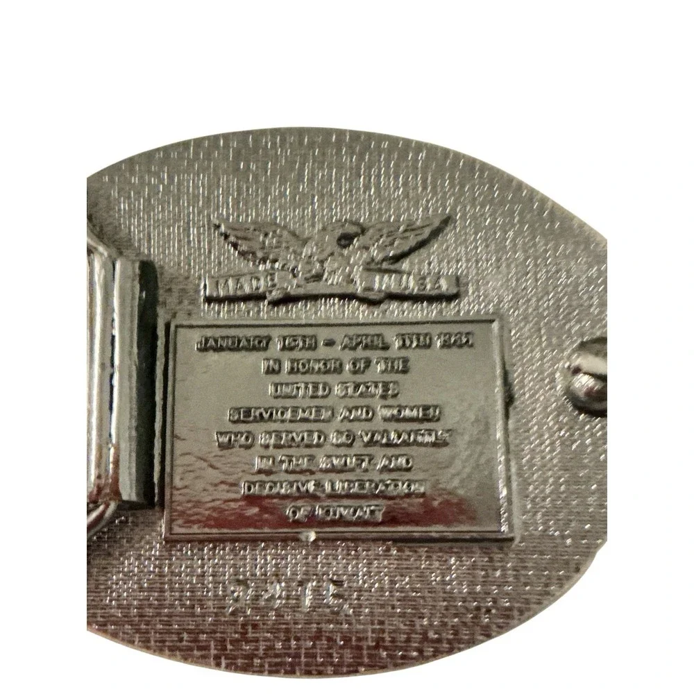 Operation Desert Storm, Veteran,‎ Gulf War, Dept Of The Army,  Belt Buckle